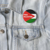 Gratis Palestine Badge Button Pin (In situ)