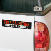 GRATIS PALESTINE BOYCOTT ISRAEL bumpersticker (Op Truck)