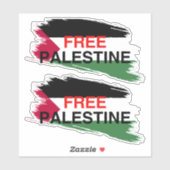 GRATIS PALESTINE Custom-Cut Vinyl Sticker (Vel)