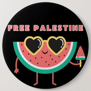 gratis palestine Watermeloen Palestina schattig kl Ronde Button 6,0 Cm
