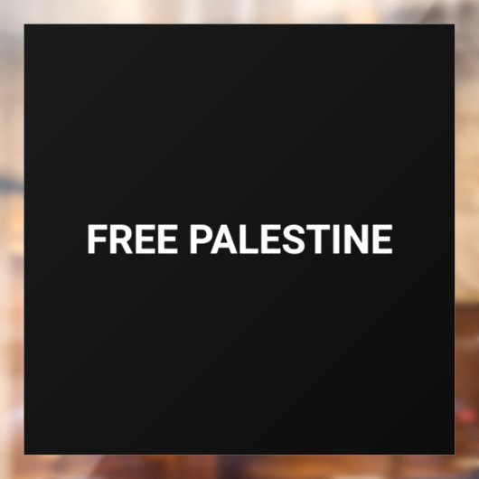 Gratis Palestine zwart wit aangepaste tekst minima Raamsticker (Vel 2)