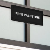 Gratis Palestine zwart wit aangepaste tekst minima Spandoek (Buitenkant Gebouw)