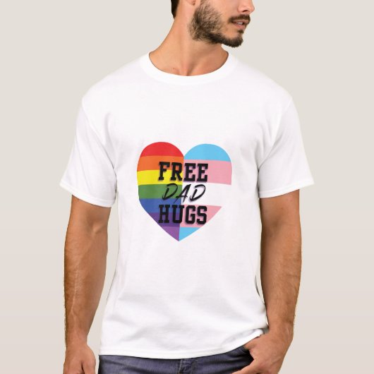 Gratis Pap Hugs LGBTQ (E)quality Goods T-shirt (Voorkant)