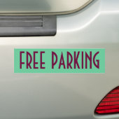 Gratis parkeren bumpersticker (Op auto)