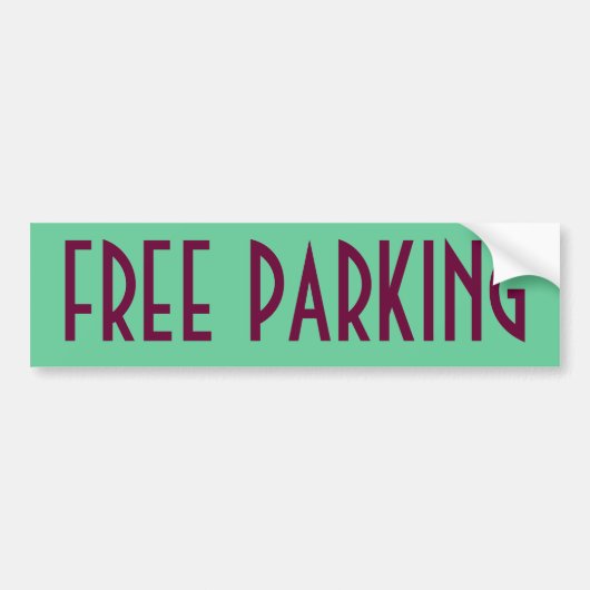 Gratis parkeren bumpersticker (Voorkant)