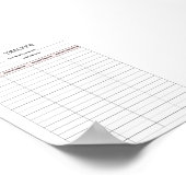 Gratis Printable Bespaar Geld Tracker Sjabloon Poster (Hoek)