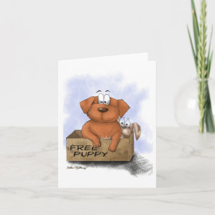 Gratis Puppy Plus 1 Cartoon Kaart