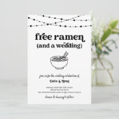 Gratis Ramen Grappige bruiloft uitnodiging (Staand voorkant)