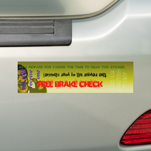 Gratis remcheque! bumpersticker (Op auto)