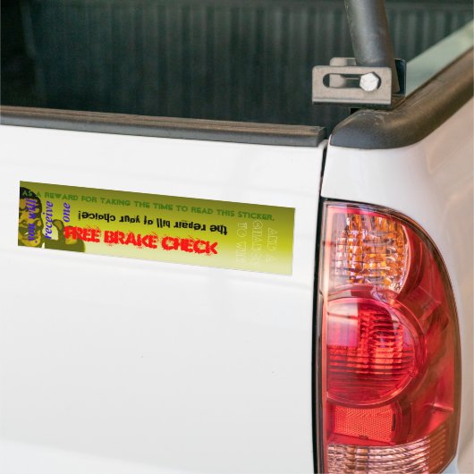 Gratis remcheque! bumpersticker (Op Truck)
