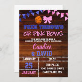 Gratis rijen of roze bogen Genderonderzoek Kaart (Voorkant / Achterkant)