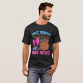 Gratis rijen of roze bogen Zwangerschap Roze of Bl T-shirt (Voorkant volledig)