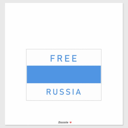 Gratis Rusland nieuwe vlag Sticker (Vel)