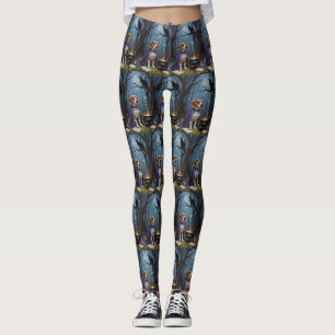 Gratis Schilderij van Beagle Hond voor Halloween Leggings