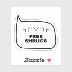 GRATIS SHRUGS Grappige Kaomoji Japanse Emoticons Sticker