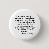 Gratis Speech Badge - Citaat 30 Ronde Button 3,2 Cm (Voorkant)