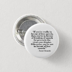 Gratis Speech Badge - Citaat 30 Ronde Button 3,2 Cm