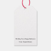 Gratis spooky cute kat heks Halloween favor labels Cadeaulabel (Achterkant)