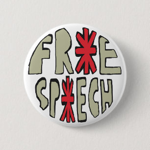 Gratis spraak ronde button 5,7 cm