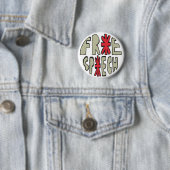 Gratis spraak ronde button 5,7 cm (In situ)