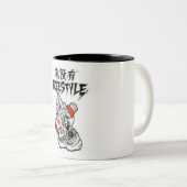 Gratis stijl tweekleurige koffiemok (Voorkant rechts)