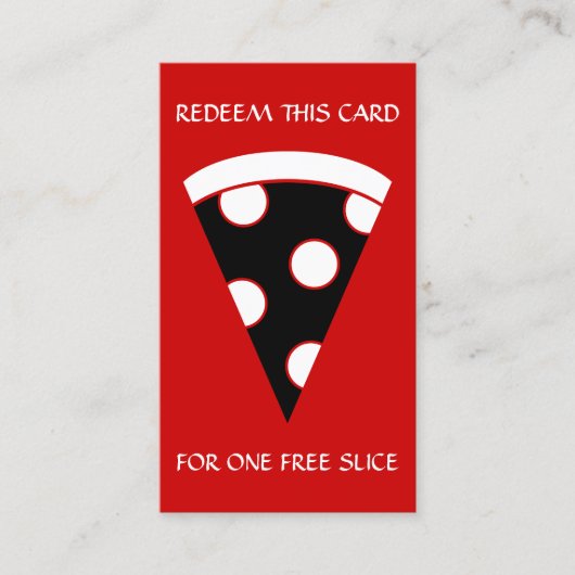 gratis stuk pizza coupon (Voorkant)