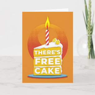 Gratis Taart Verjaardag Slice Kaart
