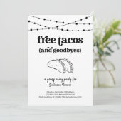 Gratis Taco Funny Going Away Party uitnodiging (Staand voorkant)