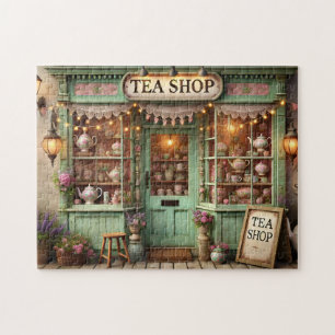 Gratis Theehuis Bloemendisplay Whimsical Cottage Legpuzzel