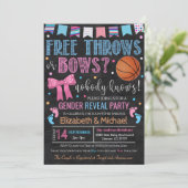 Gratis Throws of Bows Gender Reopenbaart uitnodigi Kaart (Staand voorkant)