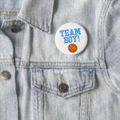 Gratis Throws Team Boy Gender onthulling party Ronde Button 5,7 Cm (In situ)
