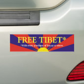 GRATIS TIBET* BUMPERSTICKER (Op auto)