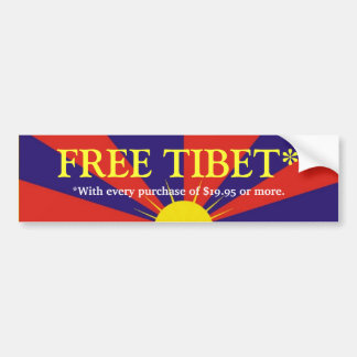 GRATIS TIBET* BUMPERSTICKER