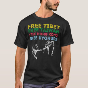 GRATIS TIBET, GRATIS TAIWAN, GRATIS HONGKONG, VRIJ T-SHIRT