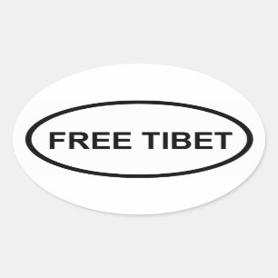 GRATIS TIBET OVALE STICKER