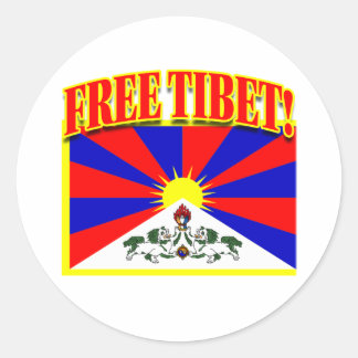 GRATIS TIBET RONDE STICKER