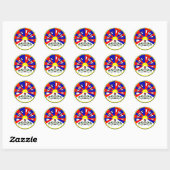 Gratis Tibet ronde Stickers (Vel)