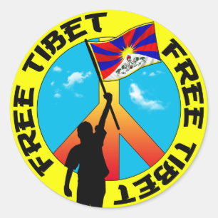 gratis tibetsticker ronde sticker
