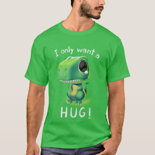 Gratis TRex ik wil alleen maar een stekelige steke T-shirt