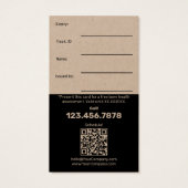 Gratis Tuin Onderhoud Gift Voucher Kaart (Achterkant)