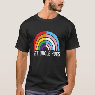 Gratis Uncle Hugs Rainbow Transgender Vlag LGBTQ G T-shirt