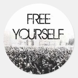 Gratis uzelf ronde sticker