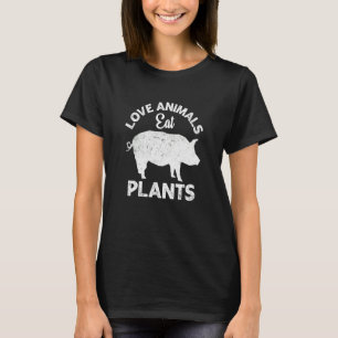 Gratis vederwild Eet Planten Diet Vegan T-shirt