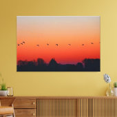 GRATIS VLIEGENDE VOGELS PRACHTIG LANDSCHAP NATUUR CANVAS AFDRUK (Insitu (Woonkamer))
