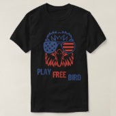 Gratis vogelpatriottische adelaar vanaf 4 juli t-shirt (Design voorkant)