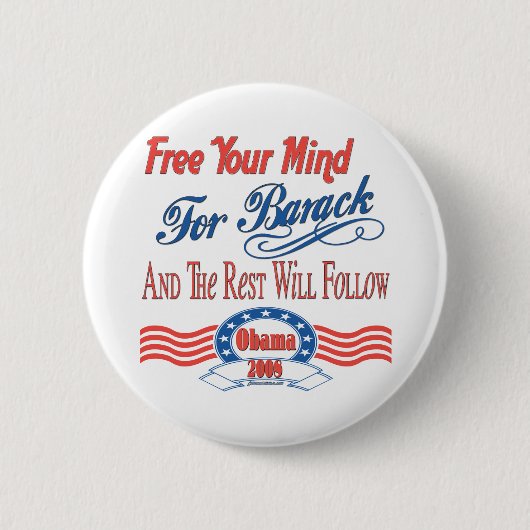 Gratis voor Barack Ronde Button 5,7 Cm (Voorkant)