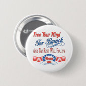 Gratis voor Barack Ronde Button 5,7 Cm (Voorkant /achterkant)