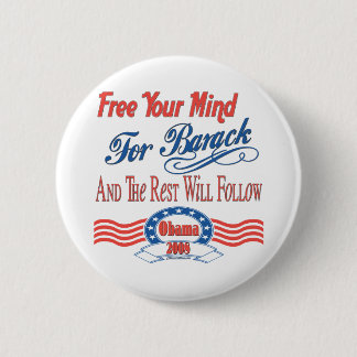 Gratis voor Barack Ronde Button 5,7 Cm
