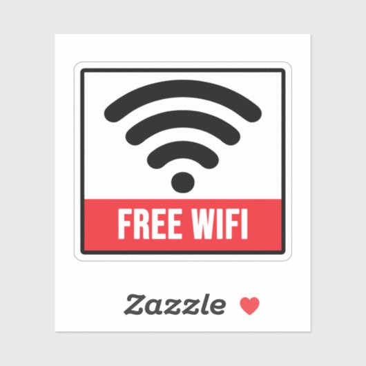 Gratis WiFi beschikbaar Sticker (Vel)