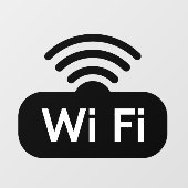 Gratis WIFI Café Restaurant Bar Zakelijk  Raamsticker (Vel)